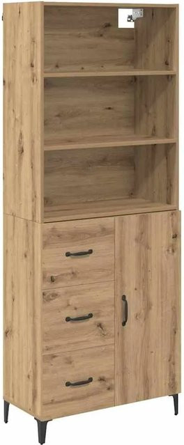 vidaXL Highboard Artisan-Eiche in Braun mit Türen und Schubladen, B/T/H: 69,5 x 34 x 180 cm - Bild 1