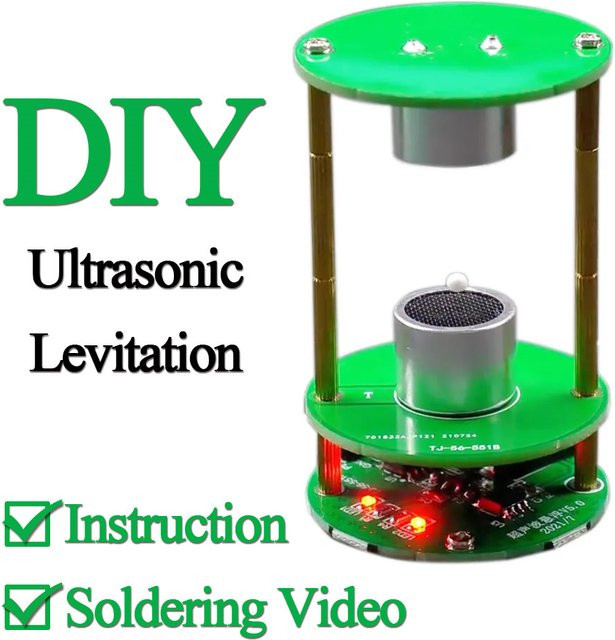 UICPAL DIY Ultraschall Levitation Kit zur akustischen Federung mit Stehwelle Steuerung in Grün - Bild 1