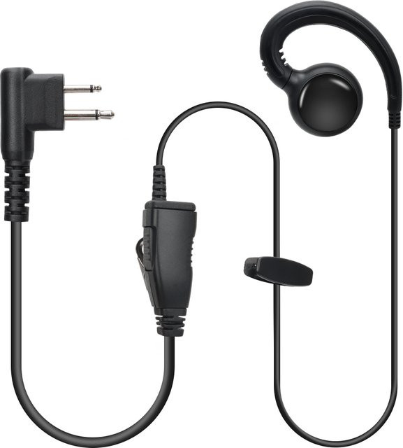 ABBREE C-förmiger In-Ear-Ohrhörer mit PTT für Motorola Walkie Talkie HKLN4604 CP200 GP2000, Schwarz - Bild 1