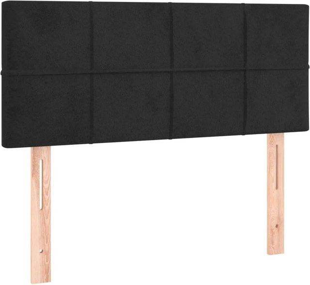 vidaXL Kopfteil gepolstert aus Samt in Schwarz, Breite: 80 cm, Tiefe: 5 cm, Höhe: 78-88 cm - Bild 1