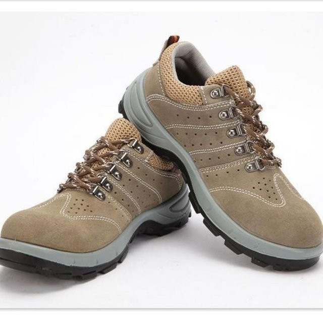 Avant-garde Arbeitsschutzschuhe aus Leder in Braun, Grau oder Beige, leicht und verschleißfest mit Stahlkappe, Größe 46 - Bild 1