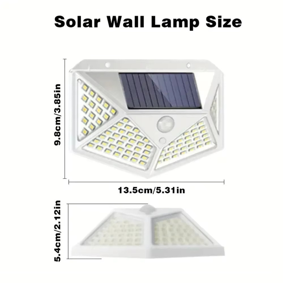 Heinast Solar Wandleuchte mit 100 LED und PIR Bewegungssensor in Weiß für Garten und Außenbereich - Bild 5