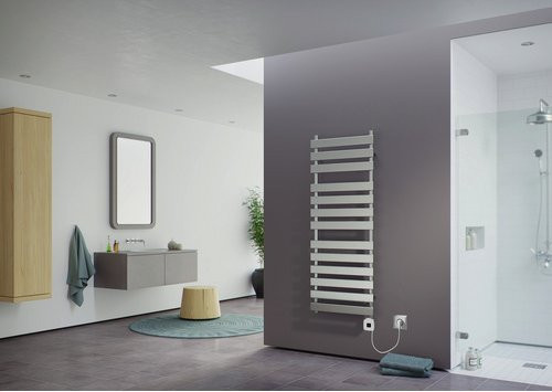 XIMAX Handtuchwärmer C7 elektrisch silber Wandmontage B/H/T: 50 x 130 x 9,5 cm - Bild 1