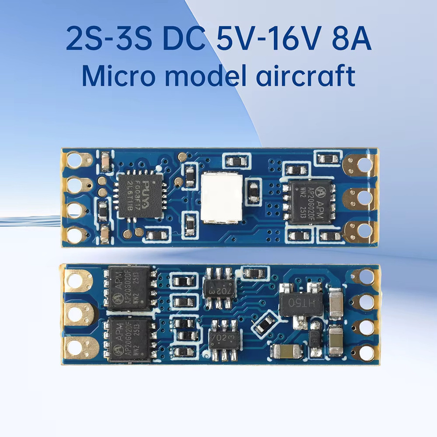 Gaqqee DL03 PWM-Motorsteuerplatine in Blau, DC 5V–16V 8A 2S–3S, für Mikromodellflugzeuge und bürstenlose Motoren wie 1104, 1106 und 1306 - Bild 2