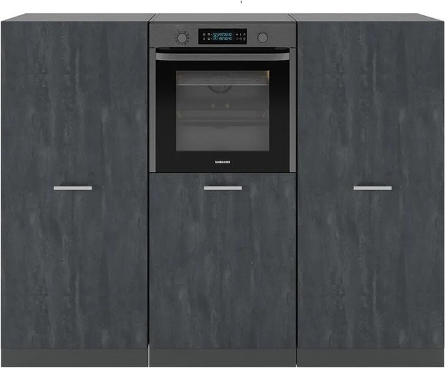 Vicco R-Line Küchenblock in Anthrazit, Breite: 180 cm, modern mit offenen Regalfächern und mattem Finish - Bild 1