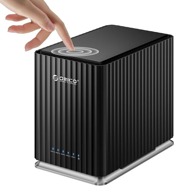 ORICO 5-Bay-Festplattengehäuse mit USB 3.1 Typ-C, werkzeugloses externes DAS-Gehäuse in Schwarz, Modell 9758C3 - Bild 1