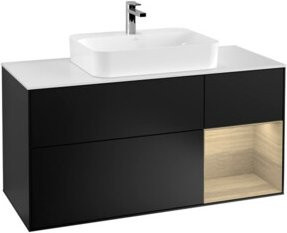 V&B Waschtischunterschrank Finion in Schwarz lackiert, Breite: 120 cm, Tiefe: 50,1 cm, Höhe: 50,1 cm - Bild 1