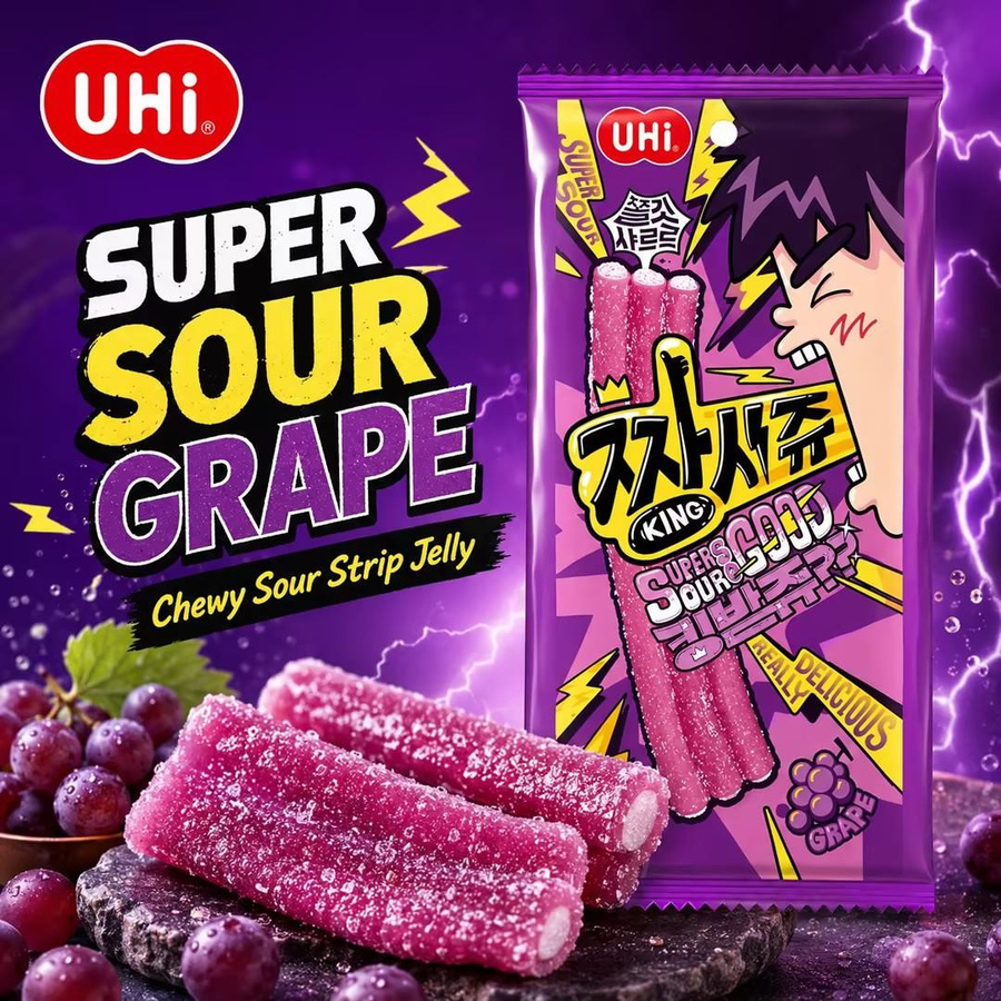 YEM Weintraube saure Streifen Gummibärchen 2 x 150 g - Bild 3