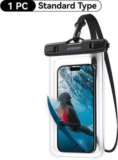 Weft IPX8 Wasserdichte Handyhülle Transparent – Universelle Dry Bag für Smartphones bis 6,9 Zoll zum Schwimmen und Unterwasserschutz - Bild 1