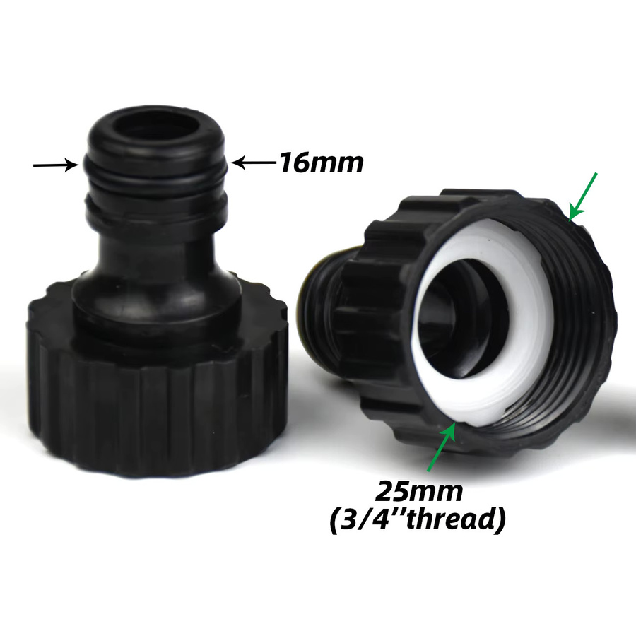 KESLA Schnellverbinder Set 5 Stück 3/4 Zoll Männlich-Weiblich BSP-Gewinde Schlauchadapter für Gartenrohre und Tropfbewässerungssysteme in Schwarz - Bild 2