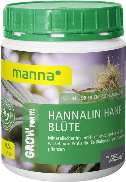 Manna Hanfdünger Hannalin Blüte für Hanfpflanzen, 0,5 kg - Bild 1