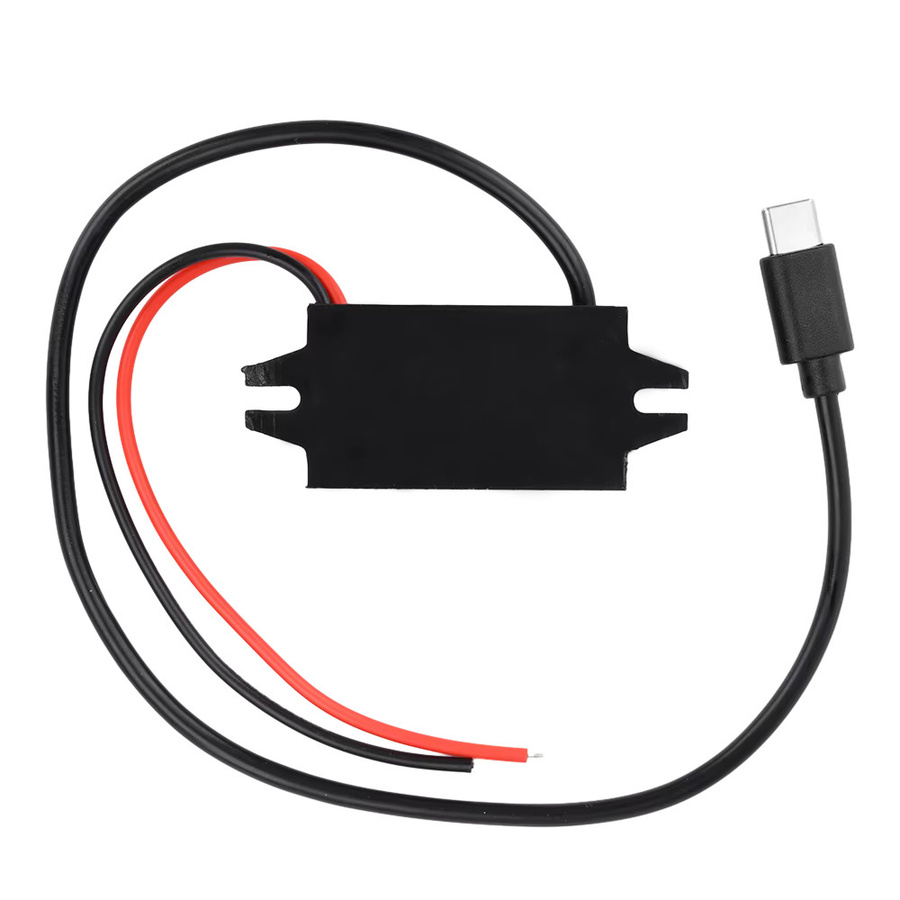 Wasserdichter DC-DC Step Down Konverter 6-30V auf 5V 9V 12V 24V mit USB-A und Typ-C Anschluss in Schwarz - Bild 3