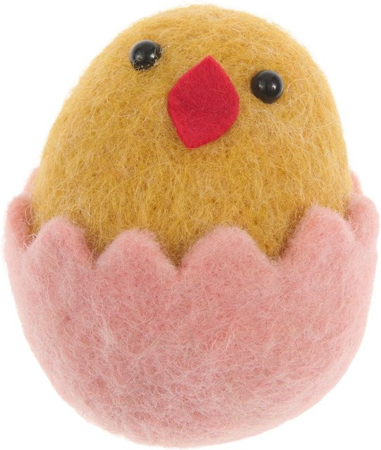Rico Design Küken im Ei Figur in Gelb und Rosa für Ostern und Frühling - Bild 1