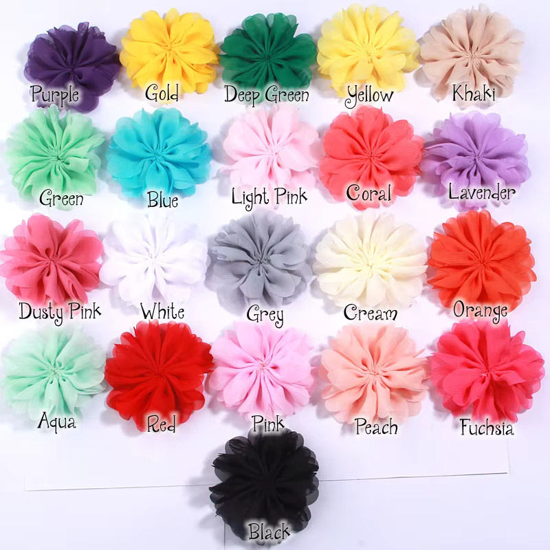 10 Stück handgemachte Stoffblumen in Pink für DIY-Dekorationen und Hochzeiten, Durchmesser: 7 cm - Bild 1
