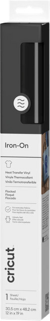 Cricut Flock Iron-on Bügeltransfer Schwarz 30,5 x 48,3 cm - Bild 1
