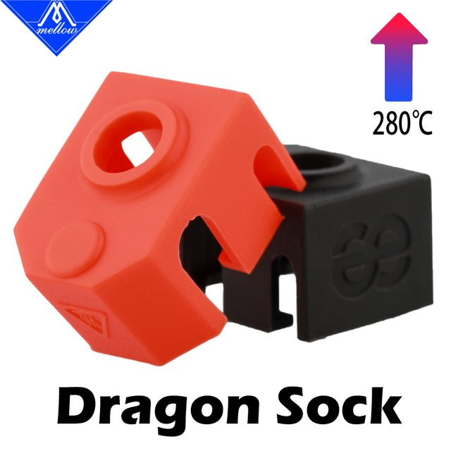 Mellow Phaetus Dragon Silikonsocken in Rot für 3D-Drucker Hotend Temperaturschutz kompatibel mit Voron 0/1.8/2.4 Dragon Heater Block - Bild 1
