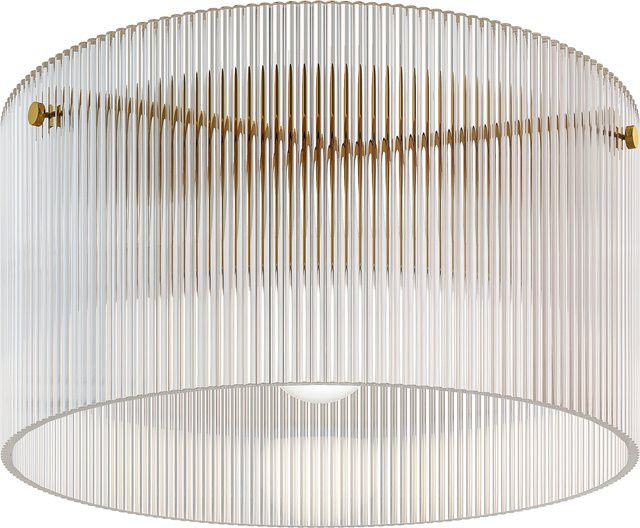 HOMCOM Deckenlampe modern rund in Transparent mit E27 Fassung, Durchmesser: 32 cm, Höhe: 16,5 cm - Bild 1