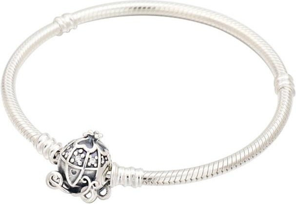 Silberarmband 925, Aschenputtel Krone Kürbis Kutsche, Damen, 16cm - Bild 1