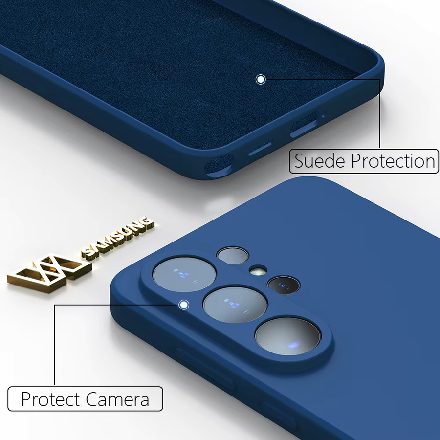 Hochwertige Silikonhülle für Samsung Galaxy S26 Ultra S25 FE S24 S23 S22 S21 Plus Ultra in Burgundy und Blue - Bild 3