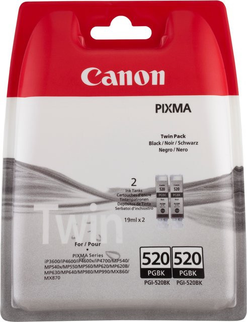 Canon Druckerpatrone PGI-520BK Twin Pack Schwarz 2er-Pack Original Tintenpatronen - Bild 2