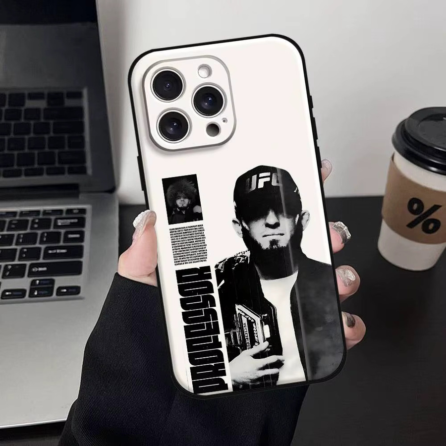 P4P Islam M-Makhachev Handyhülle für iPhone 11 bis 17 Pro Max Plus Mini aus weichem TPU in Weiß - Bild 6