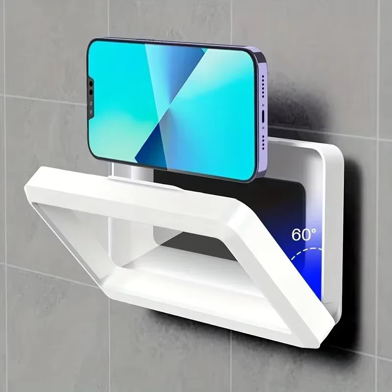 Wasserdichte und beschlagfreie Handyhülle von VIKEFON als universeller Handyhalter für Badezimmer und Dusche in Weiß - Bild 2