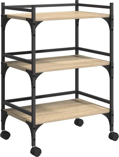 vidaXL Küchentrolley Sonoma-Eiche in Braun aus Holzwerkstoff B/T/H: 50 x 35 x 75,5 cm - Bild 1