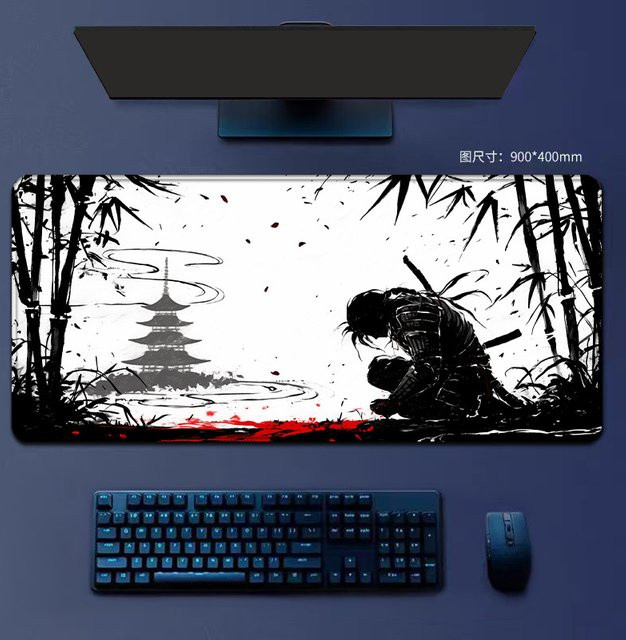 Contour E-Sports Großformatiges Japanisches Samurai Esports Mauspad mit Verstärkter Kante für Gaming und Büro - Bild 1