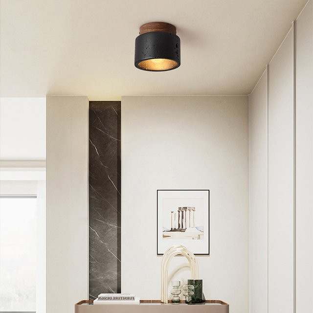 Ceropegia Deckenleuchte in Schwarz im minimalistischen Wabi-Sabi Design aus Metall für Flur und Balkon - Bild 1
