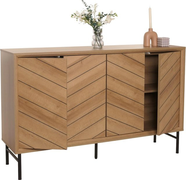 MCW Sideboard M50 aus Mangoholz in Natur, B/H/T: 151 x 94 x 40 cm - Bild 1