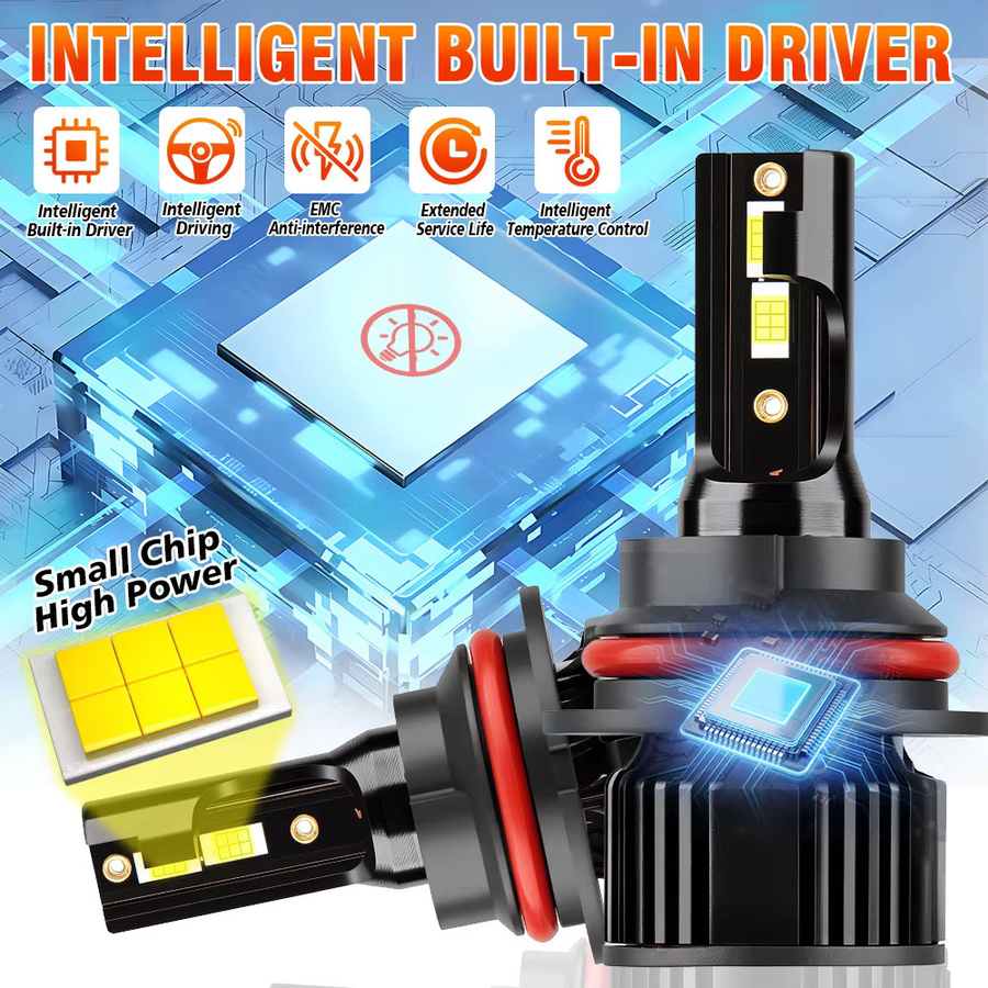 Roadsun 9007 LED Auto-Lampen mit CSP 3570 Chips, Fernlicht und Abblendlicht, 6000 K, 30000 lm, 12 V - Bild 4