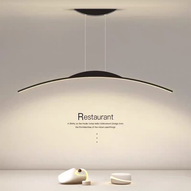 Moderne LED-Pendelleuchte DAMIASMIL in Schwarz für Wohnzimmer, Esszimmer und Küche - Bild 1