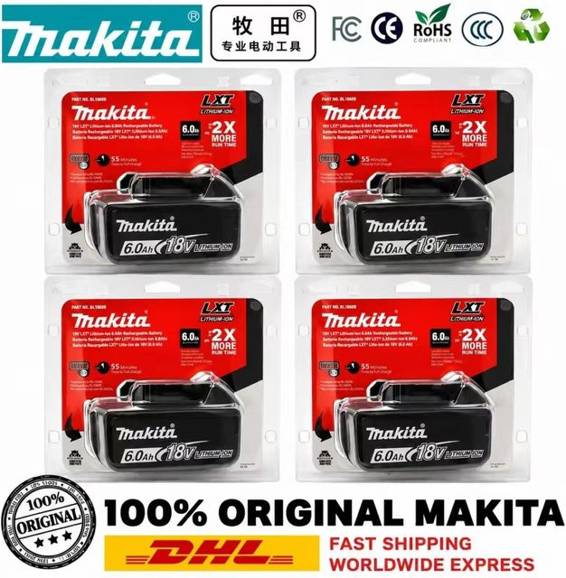 Makita 18V Li-Ion Akku mit Akku-Anzeige, 6Ah, Schwarz - Bild 1