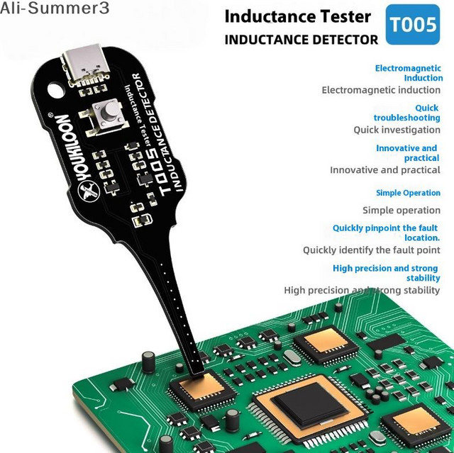 Elektromagnetischer Induktions-Tester zur schnellen Fehlerdiagnose von Motherboard-Spulen für PC-Reparaturen, Schwarz - Bild 1