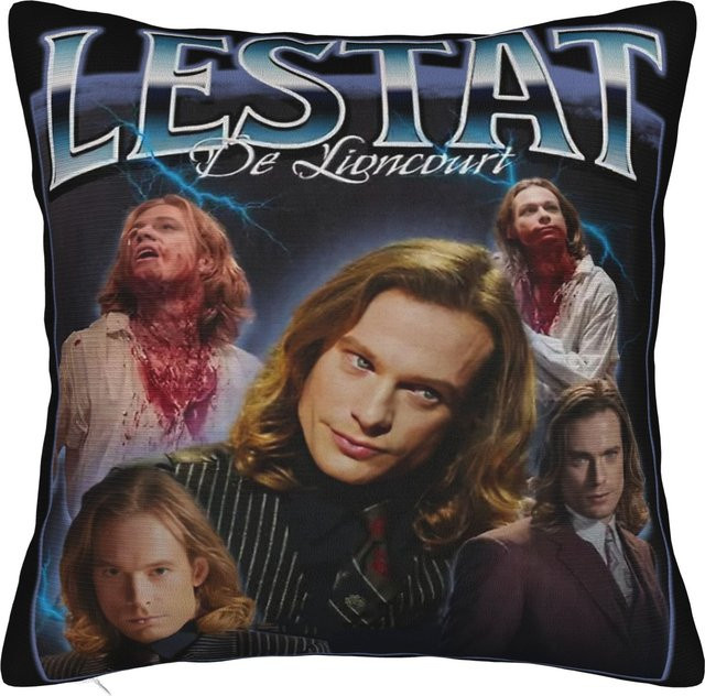 JMG Clothing Kissenbezug Vampir-Lestat TV-Serie Dekoration Schwarz B/B: 40 x 40 cm - Bild 1
