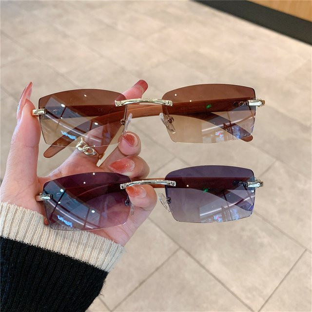 KAMMPT Sonnenbrille, randlos, rectangular, braun, Unisex - Bild 1