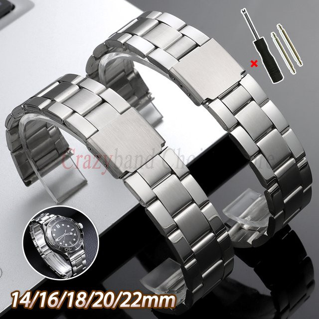 Uhrenarmband Edelstahl, Silber, Unisex, Faltschließe - Bild 1