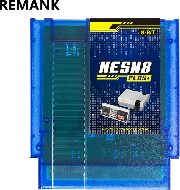 REMANK NES8 N8 Plus Retro Spielkarte mit 1000 in 1 Remix Game Collection in Blau - Bild 1