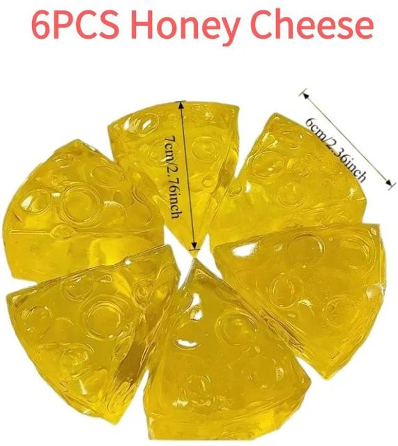 Squishy Honigkäse Quadrat Fidget Spielzeug, Stressabbau Bälle - Bild 1