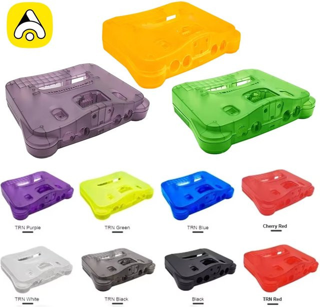 Apexneer Transparente Ersatzschale für Nintendo 64 Gehäuse in Rot - Bild 1