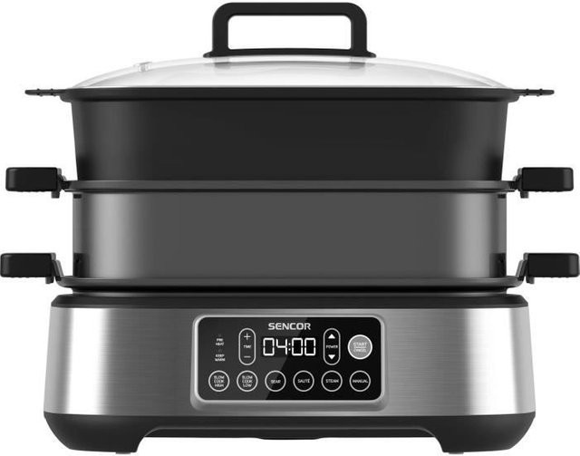 Multifunktions-Schongarer und Grill Sencor SPR 6300BK Schwarz mit 6 l Fassungsvermögen und Digitalanzeige - Bild 1
