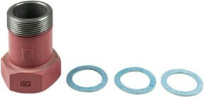 Grundfos Ausgleichsstück A 11, G 2xG 2, 1x70mm mit Gewinde-Anschluss, rot - Bild 1