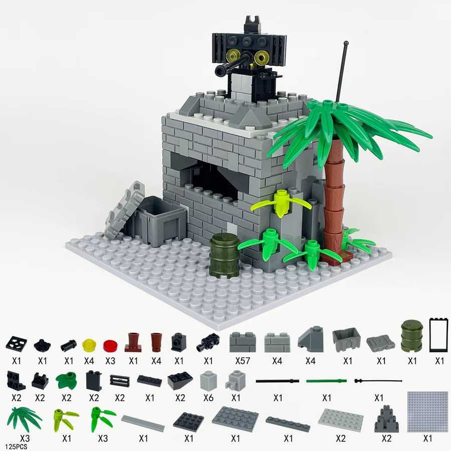 HOVFELER MOC City Militarys Szene Verteidigung, Bausteine Modell Set - Bild 3