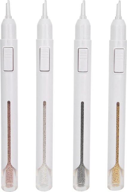 TOMTOP Nail Art Punktierstift, 4 Stück, 1,2 mm und 0,8 mm, weiß - Bild 1