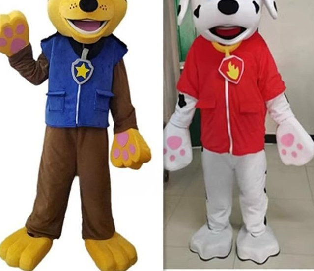 PawHut Paw Patrol Hund Maskottchen Kostüm, braunes Hundekleid, Plüsch / Textil - Bild 1