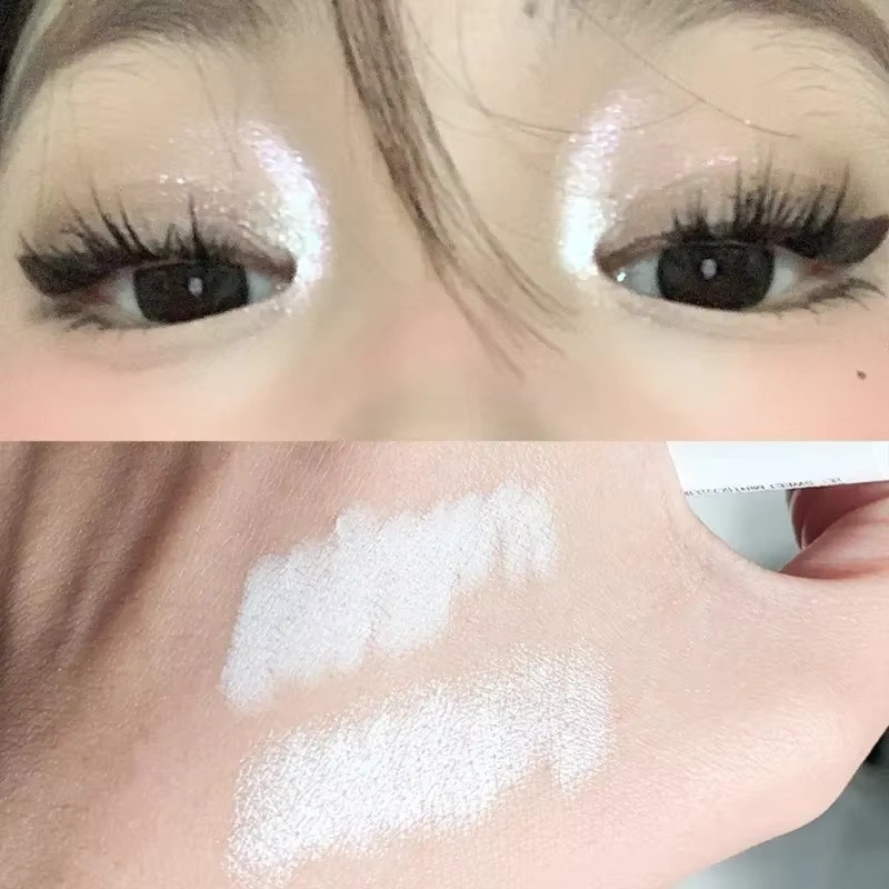 Lying-Silkworm-Pen Highlighter, Mattweiß, Schimmernd, Stift - Bild 5