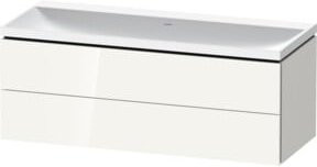 Duravit L-Cube Waschtischunterschrank in Weiß Hochglanz mit 2 Schubladen, Wandhängend, B/T/H: 120 x 48 x 48 cm - Bild 1