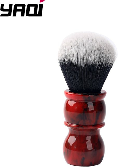 Yaqi Rasierpinsel, Synthetische Haare, Rot Marmor, Herren - Bild 1