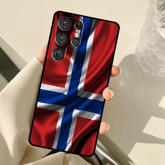 Samsung Galaxy Smartphone Schutzhülle mit Norwegen Flaggen Design in Multicolor - Bild 1