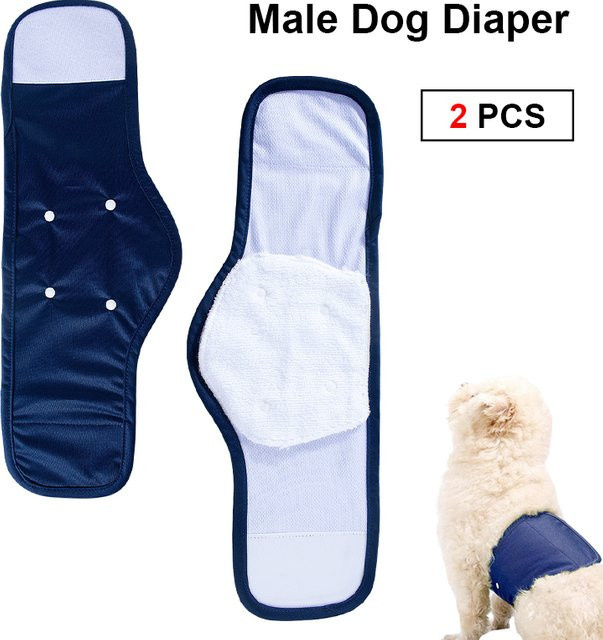 Bablonrabi 2er-Set auslaufsichere Hundehüllen mit Druckknöpfen in Schwarz, waschbar und super saugfähig für das Hundetöpfchentraining - Bild 1
